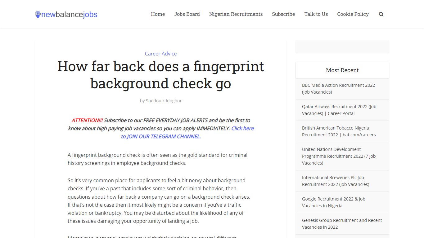 How far back does a fingerprint background check go - NewBalancejobs